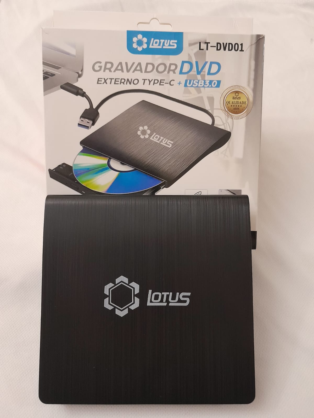 Gravador DVD Externo Lotus