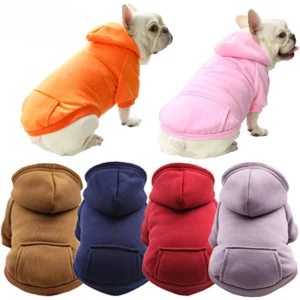 Moletom com capuz de inverno para cães de pequeno e médio porte, casaco para filhotes e gatos, roupa para chihuahuas e buldogues franceses.