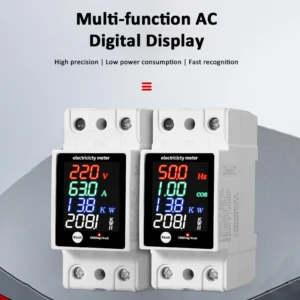 Medidor de energia digital ZS-6035VAKW para trilho DIN